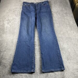 Levis 512 Perfectly Slimming Boot Cut Jeans Womens 14M Blue Medium Wash Mid Rise